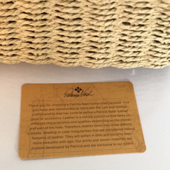 Patricia Nash Women Bonella Spring Wicker Natural Tan Susella Crossbody Mini Bag - Picture 14 of 16